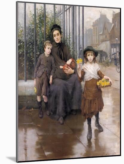 The Pinch of Poverty, 1889-Thomas Benjamin Kennington-Mounted Giclee Print