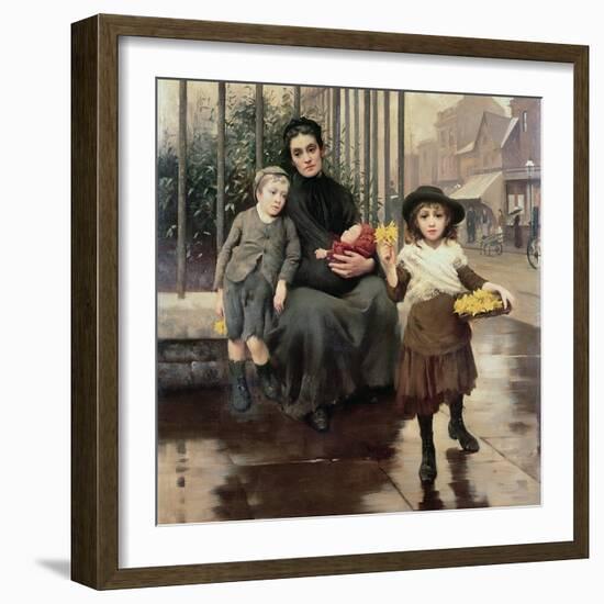 The Pinch of Poverty, 1891-Thomas Benjamin Kennington-Framed Giclee Print