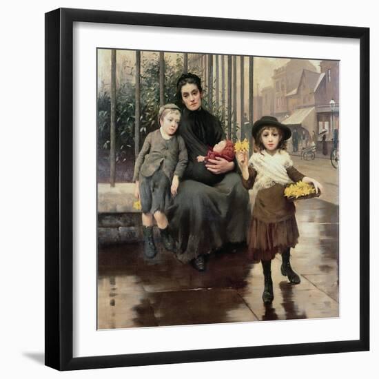 The Pinch of Poverty, 1891-Thomas Benjamin Kennington-Framed Giclee Print