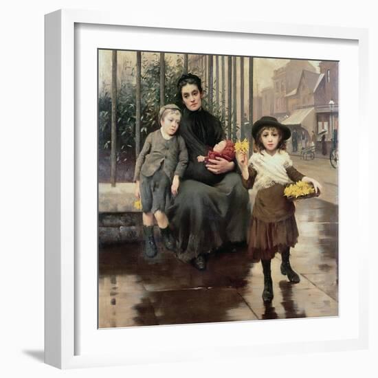 The Pinch of Poverty, 1891-Thomas Benjamin Kennington-Framed Giclee Print