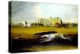 The Pinckney Family Coursing at Stonehenge, 1845-Samuel Spode-Stretched Canvas