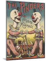 The Pinder's : clowns musiciens-null-Mounted Giclee Print