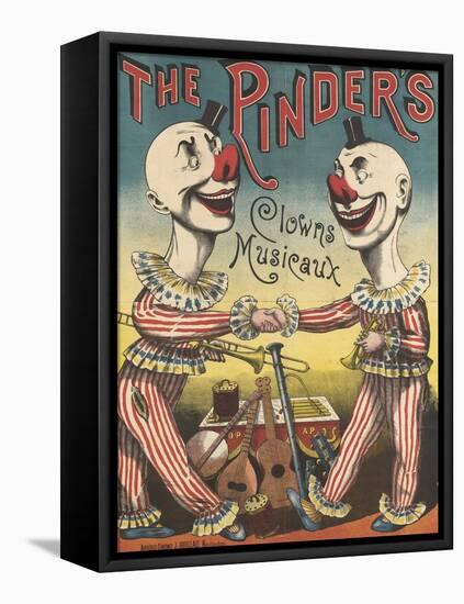 The Pinder's : clowns musiciens-null-Framed Stretched Canvas