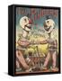 The Pinder's : clowns musiciens-null-Framed Stretched Canvas