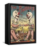 The Pinder's : clowns musiciens-null-Framed Stretched Canvas