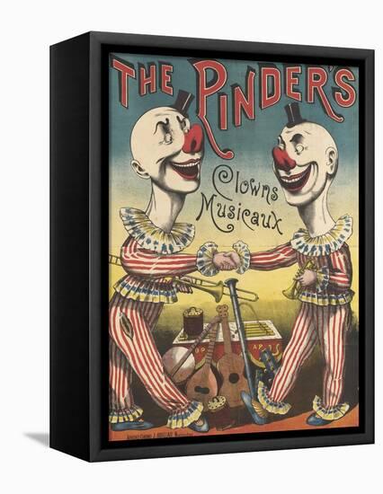 The Pinder's : clowns musiciens-null-Framed Stretched Canvas