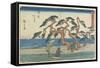 The Pine Field in Hamamatsu, 1841-1842-Utagawa Hiroshige-Framed Stretched Canvas