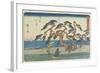 The Pine Field in Hamamatsu, 1841-1842-Utagawa Hiroshige-Framed Giclee Print