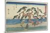 The Pine Field in Hamamatsu, 1841-1842-Utagawa Hiroshige-Mounted Giclee Print