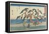 The Pine Field in Hamamatsu, 1841-1842-Utagawa Hiroshige-Framed Stretched Canvas