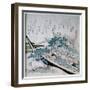 The Pine of Dating Couple of Old Men on a Boat. 18Th-19Th Century (Japanese Print)-Katsushika Hokusai-Framed Giclee Print