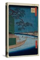 The Pine of Success and Oumayagashi on the Asakusa River, 1856-1858-Utagawa Hiroshige-Stretched Canvas