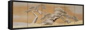 The Pines under Snow-Maruyama Okyo-Framed Stretched Canvas