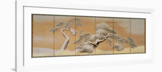 The Pines under Snow-Maruyama Okyo-Framed Premium Giclee Print