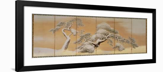 The Pines under Snow-Maruyama Okyo-Framed Premium Giclee Print