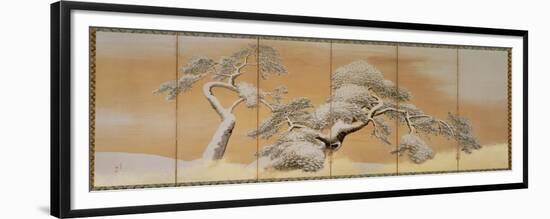 The Pines under Snow-Maruyama Okyo-Framed Premium Giclee Print