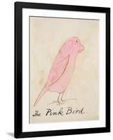 The Pink Bird, from 'sixteen Drawings of Comic Birds'-Edward Lear-Framed Giclee Print