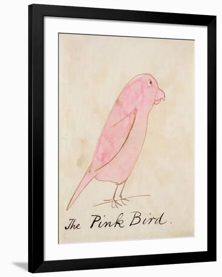 The Pink Bird, from 'sixteen Drawings of Comic Birds'-Edward Lear-Framed Giclee Print