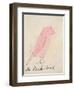 The Pink Bird, from 'sixteen Drawings of Comic Birds'-Edward Lear-Framed Giclee Print