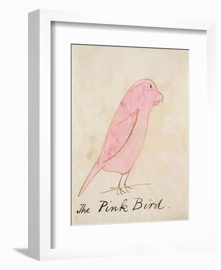 The Pink Bird, from 'sixteen Drawings of Comic Birds'-Edward Lear-Framed Giclee Print