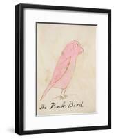 The Pink Bird, from 'sixteen Drawings of Comic Birds'-Edward Lear-Framed Giclee Print