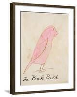 The Pink Bird, from 'sixteen Drawings of Comic Birds'-Edward Lear-Framed Giclee Print