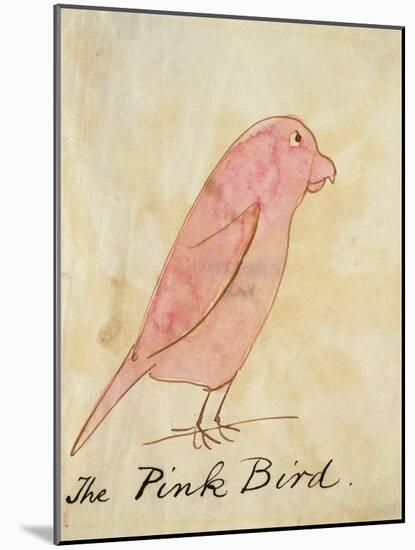 The Pink Bird-Edward Lear-Mounted Giclee Print