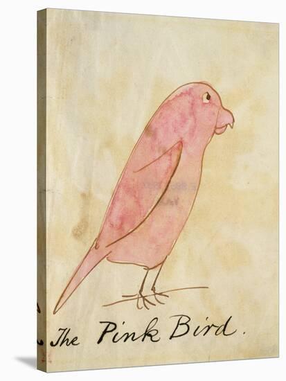 The Pink Bird-Edward Lear-Stretched Canvas