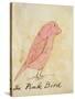 The Pink Bird-Edward Lear-Stretched Canvas