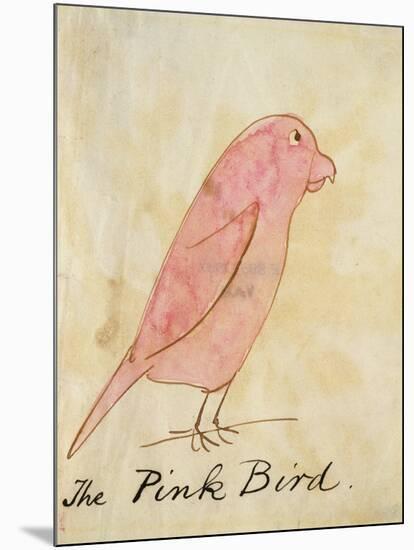 The Pink Bird-Edward Lear-Mounted Giclee Print