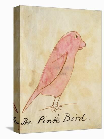 The Pink Bird-Edward Lear-Stretched Canvas