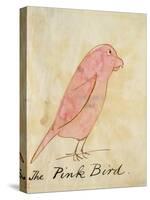 The Pink Bird-Edward Lear-Stretched Canvas