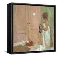 The Pink Door-Bernard Dunstan-Framed Stretched Canvas