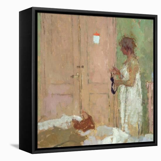 The Pink Door-Bernard Dunstan-Framed Stretched Canvas