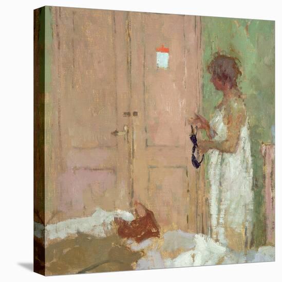 The Pink Door-Bernard Dunstan-Stretched Canvas
