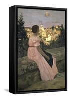 The Pink Dress, c.1864-Frederic Bazille-Framed Stretched Canvas