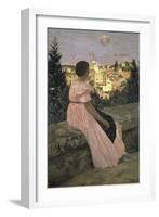 The Pink Dress, c.1864-Frederic Bazille-Framed Giclee Print