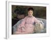 The Pink Dress, C.1870 (Oil on Canvas)-Berthe Morisot-Framed Giclee Print