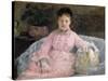 The Pink Dress, C.1870 (Oil on Canvas)-Berthe Morisot-Stretched Canvas