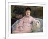 The Pink Dress, C.1870 (Oil on Canvas)-Berthe Morisot-Framed Giclee Print