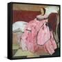 The Pink Dress (Oil on Panel)-William Nicholson-Framed Stretched Canvas