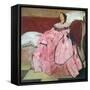 The Pink Dress (Oil on Panel)-William Nicholson-Framed Stretched Canvas