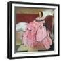 The Pink Dress (Oil on Panel)-William Nicholson-Framed Giclee Print