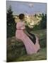 The Pink Dress, or View of Castelnau-Le-Lez, Herault, 1864-Frederic Bazille-Mounted Giclee Print