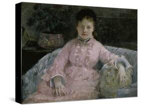 The Pink Dress-Berthe Morisot-Stretched Canvas