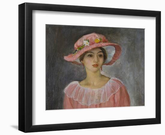 The Pink Hat; Le Chapeau Rose-Henri Lebasque-Framed Giclee Print