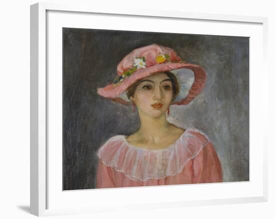 The Pink Hat; Le Chapeau Rose-Henri Lebasque-Framed Giclee Print