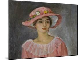 The Pink Hat; Le Chapeau Rose-Henri Lebasque-Mounted Giclee Print