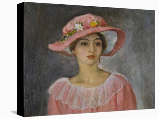 The Pink Hat; Le Chapeau Rose-Henri Lebasque-Stretched Canvas