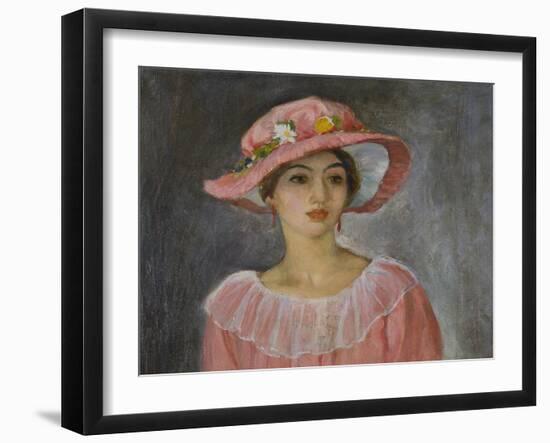 The Pink Hat; Le Chapeau Rose-Henri Lebasque-Framed Giclee Print